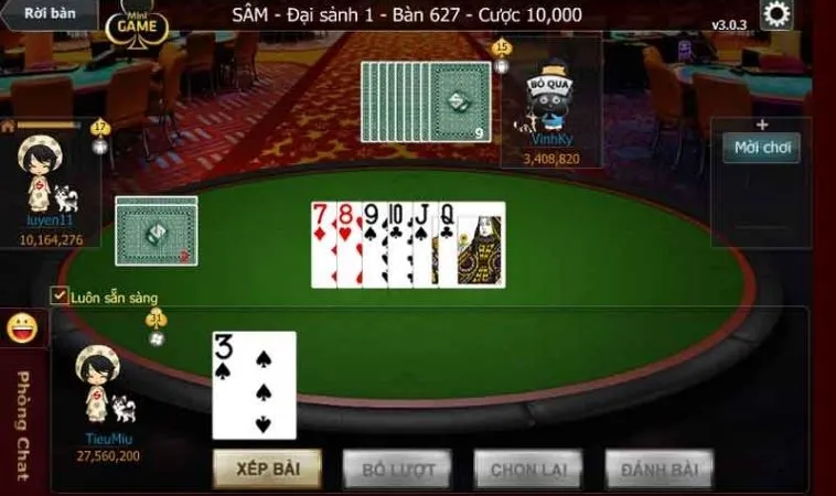 Bàn chơi Sâm Lốc 78WIN