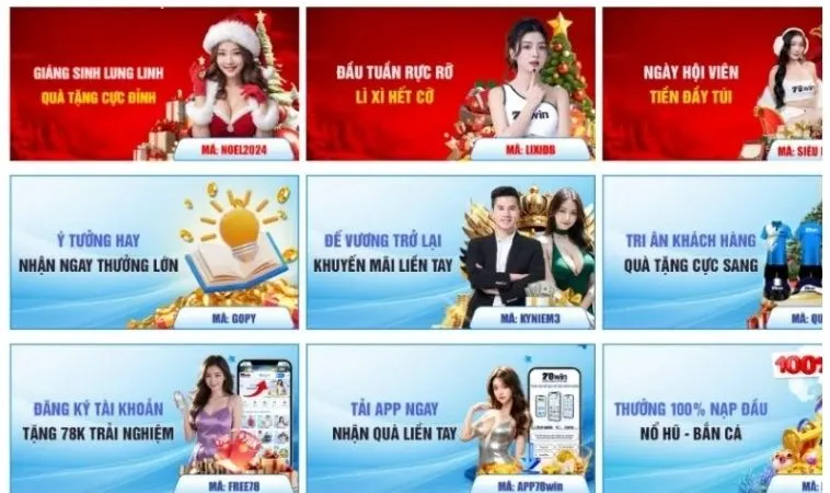 Khám Phá Khuyến Mãi Tại 78WIN: Cơ Hội Vàng Cho Bet Thủ 1 Vô vàn các khuyến mãi hấp dẫn tặng hội viên tại nhà cái 78WIN