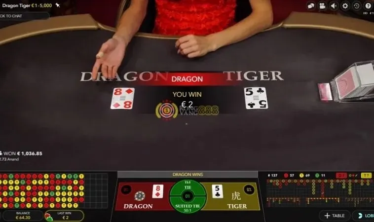 Các cửa cược trong Dragon Tiger tại 78WIN